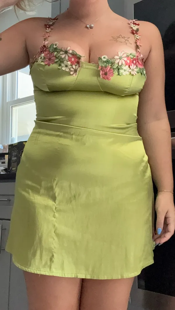Green Floral Mini Dress Princess Polly - Image 2
