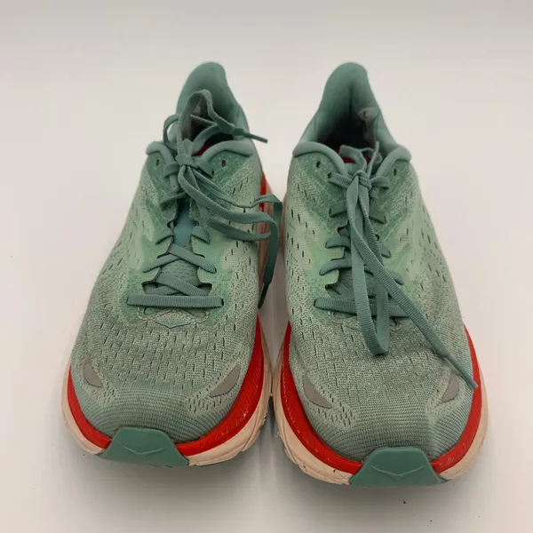 Hoka One Women's Clifton Mint Aqua Running Shoes Sneakers Size 8 - Image 3