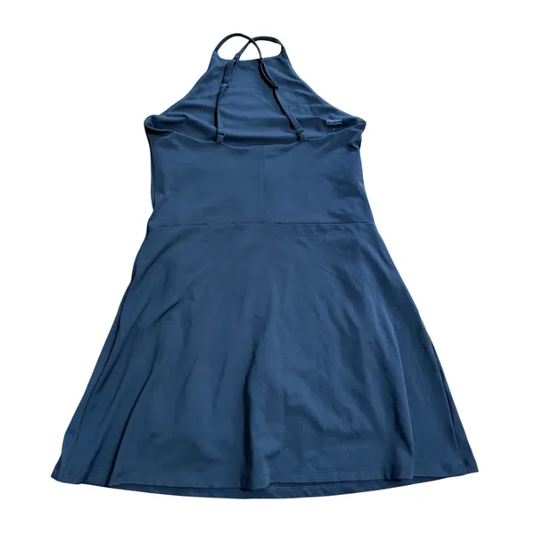 Girlfriend Collective Naomi Halter Dress Black Activewear Built-in Shorts Med - Image 2