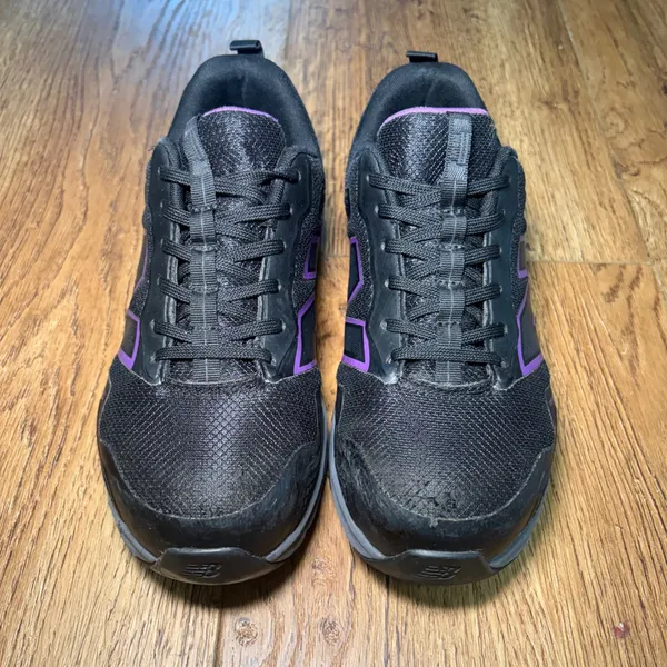 New Balance 412 v1 Evolve Alloy Toe Runner Work Shoes Womens 8.5 Black Purple - Image 3