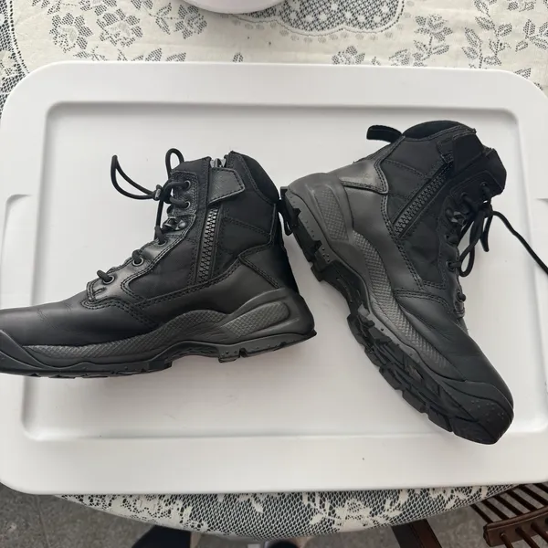 5.11 Tactical Women's ATAC 2.0 6" Side Zip Black Leather Quarter Boot Size 8.5 - Image 2