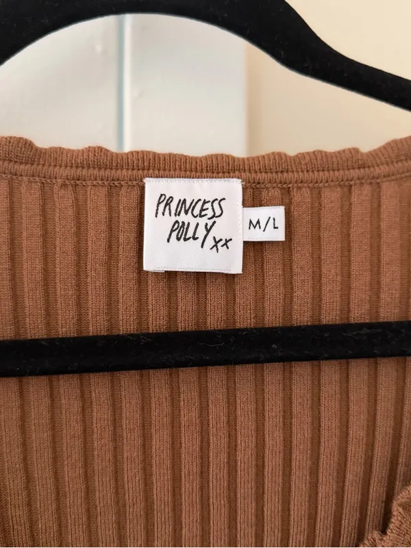 Princess Polly Ribbed Button Front Top - Image 2