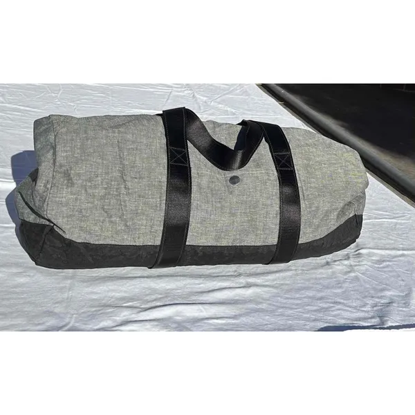 Lucy Athletics Duffel Grey Textured Shoulder‎ Strap Zip Unisex Size Medium - Image 2