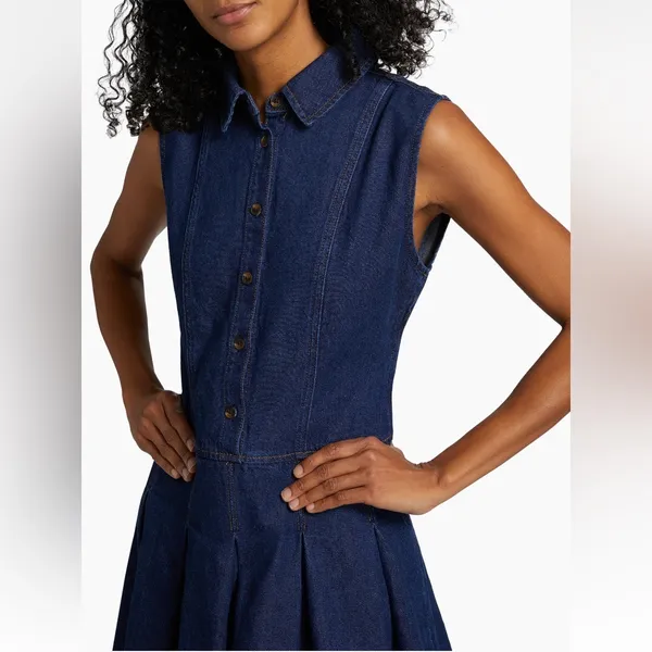 **NWT** Arella Denim Mini Dress from Reformation - Image 7