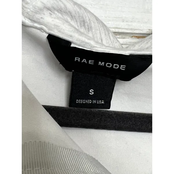 RAE MODE Half Zip Hoodie Small Gray Pullover Athleisure Sweatshirt Scuba - Image 3