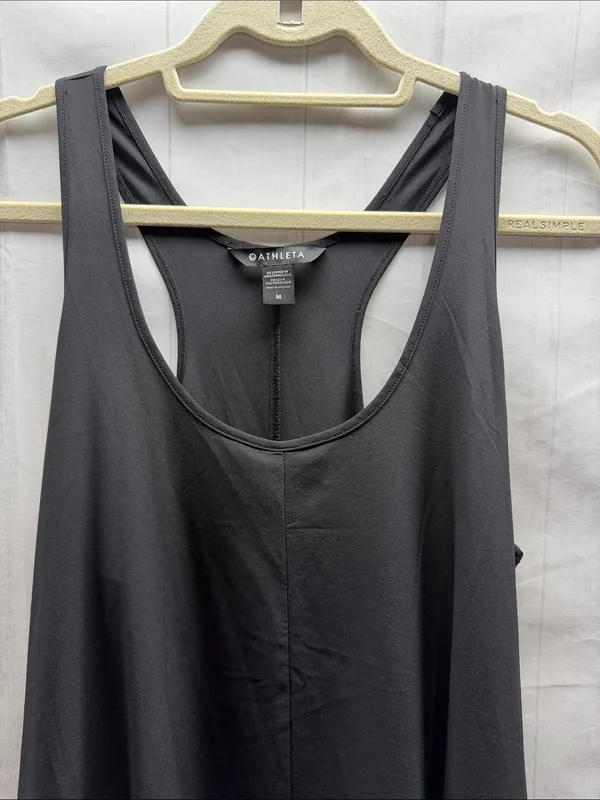 Athleta Black Presidio High Low Racerback Maxi Dress with Pockets Size Medium - Image 4