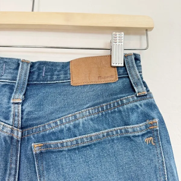 Madewell Jeans‎ Size 23 Indigo Dark Worn High Rise Baggy Straight Leg Minimalist - Image 7