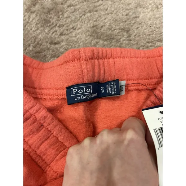 Ralph Lauren Polo Fleece Crewneck sweatshirt pants sweatsuit Amalfi Red S/XS New - Image 13