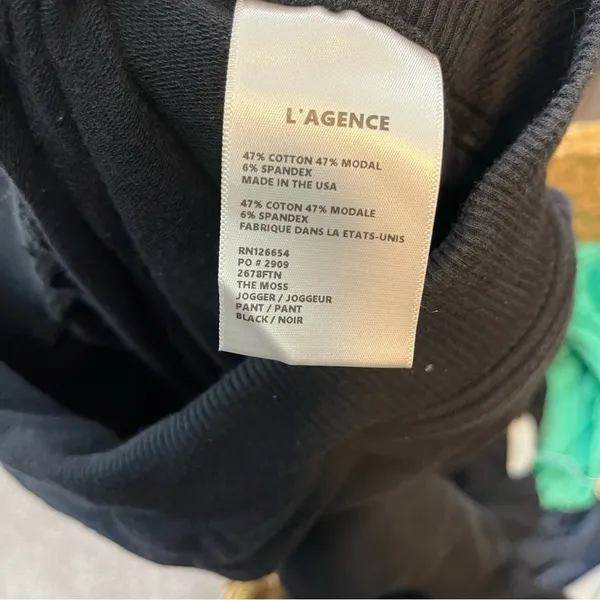 L'AGENCE Luxe Lounge The Moss Jogger Pant in Black - Image 5