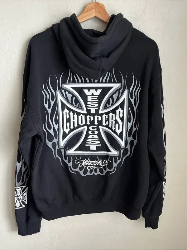West Coast Choppers Hoodie Jessie James Y2K unisex small NWOT - Image 4