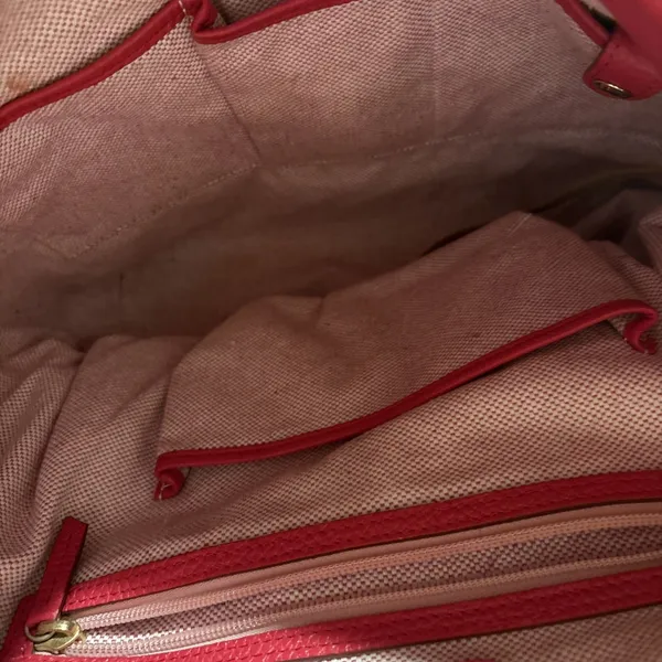 Dooney & Bourke Fuchsia Pebbled Leather Shoulder Hobo Bag with Silver Hardware - Image 9