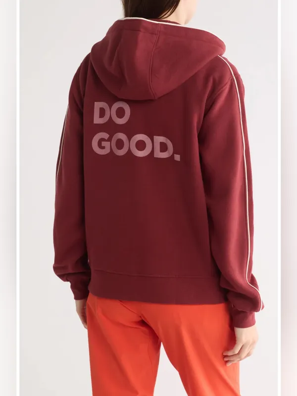cotopaxi Do Good Organic full zip Hoodie burgundy XL streetwear loungewear fall - Image 2