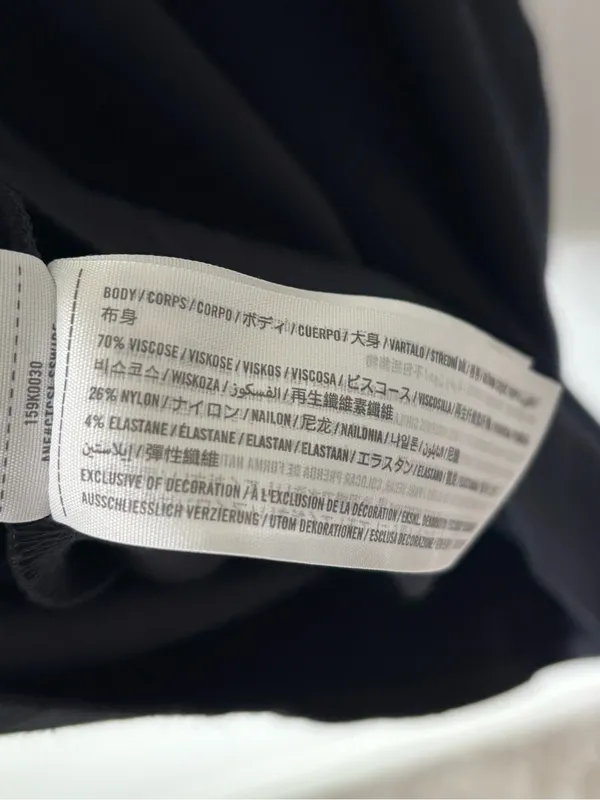 Abercrombie & Fitch Black Mini Fitted Athletic Dress Asymmetrical Straps Travel - Image 7