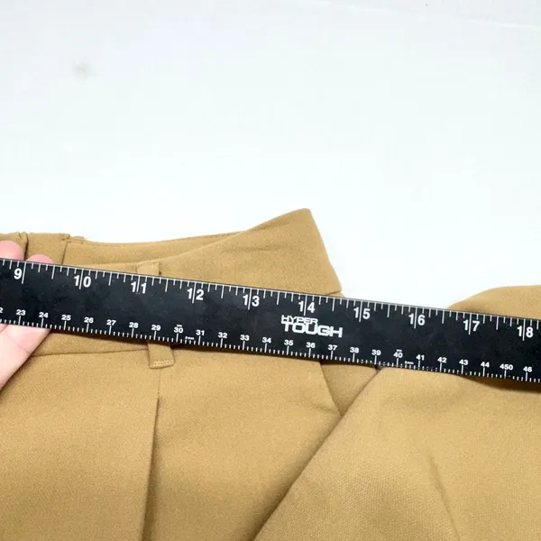A New‎ Day Wide Leg Pleated Trousers Womens Size S Camel Tan High Rise Stretch - Image 6