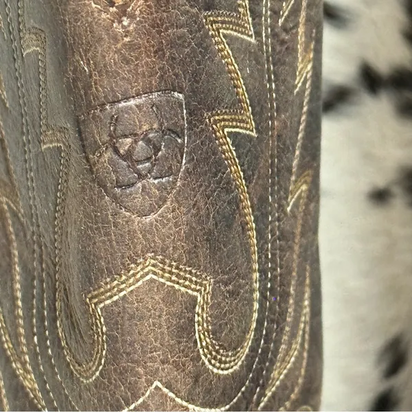 Ariat Heritage Leather Round Toe‎ Western Boots Size 8.5 T1 - Image 4