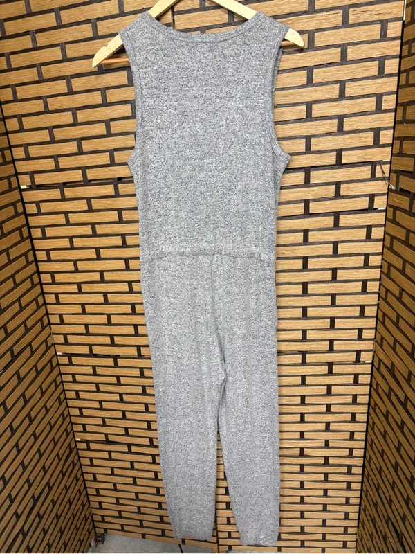 Rails gray marled knit tank jumpsuit size small - Image 2