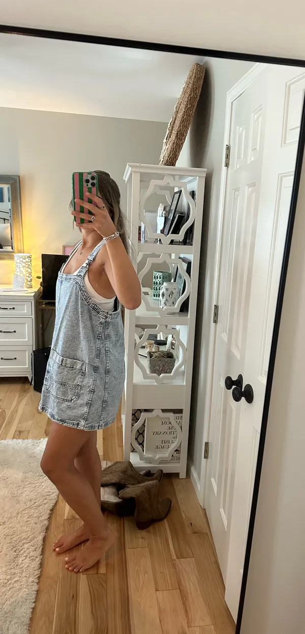 Free People Overall Dress Denim - Image 2