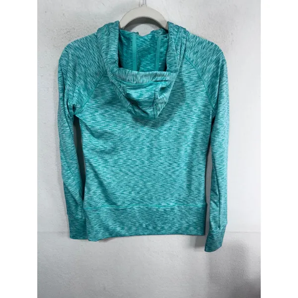 C9 Champion Women's Small Teal Full Zip Hoodie Space Dye‎ Yoga Activewear Jacket - Image 2