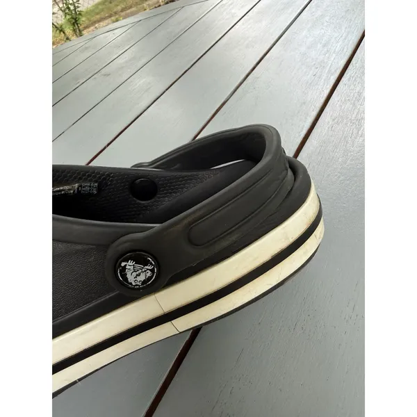 Crocs Bayaband Clogs Black White Men's 4 Women's 6 Comfort Slip On Shoes Sandals - Image 11