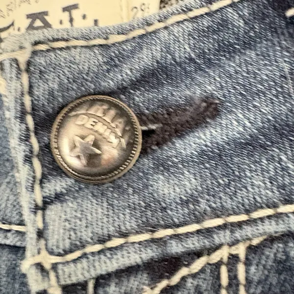 Ariat REAL Denim Womens Mid Rise Straight Leg Jeans Medium Wash‎ Western 29R - Image 5
