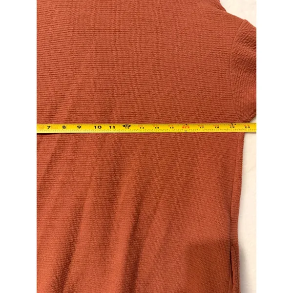 Madewell Waffle Knit Shirt Jacket Terracotta Rust Button Down ND852 Womens Small - Image 9