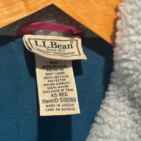 L.L. Bean High Pile Baby Blue Sherpa Fleece Vest - size XS - Image 5