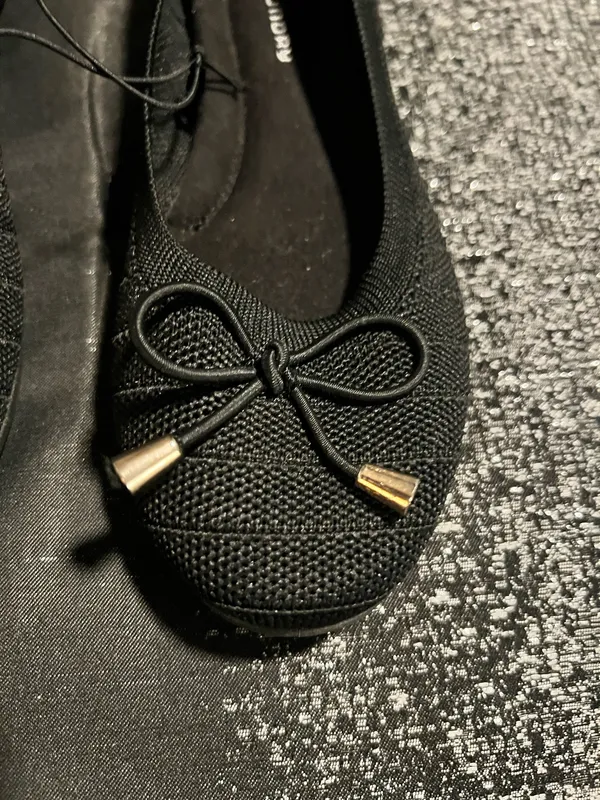 Womens 5.5 NWOT Chinese Laundry Black Knit Ballet Flat Slip On Shoes - Image 8