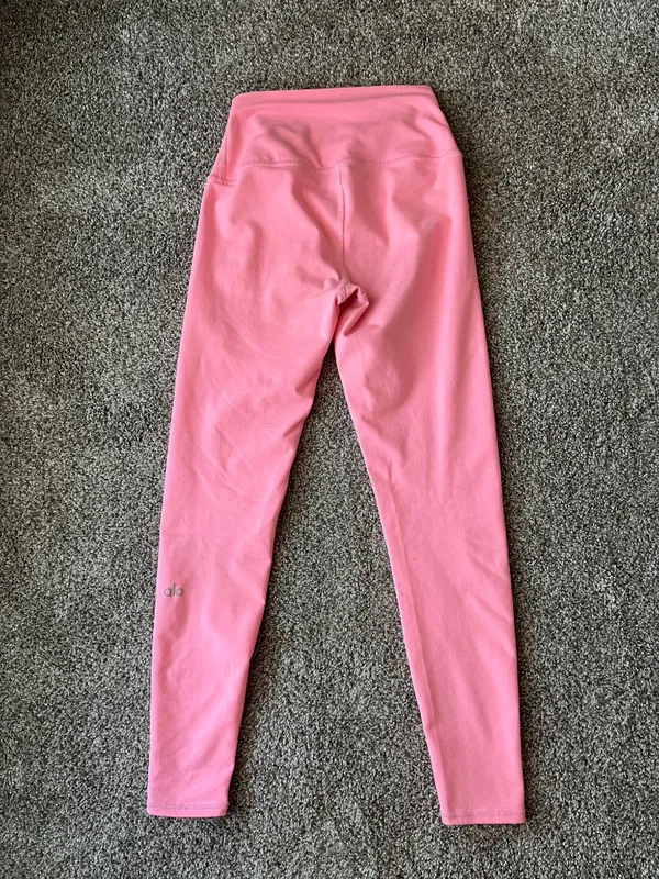 Alo Yoga Airbrush 7/8 Leggings Bright Pink High Waist Size XXS Pilates Workout - Image 3
