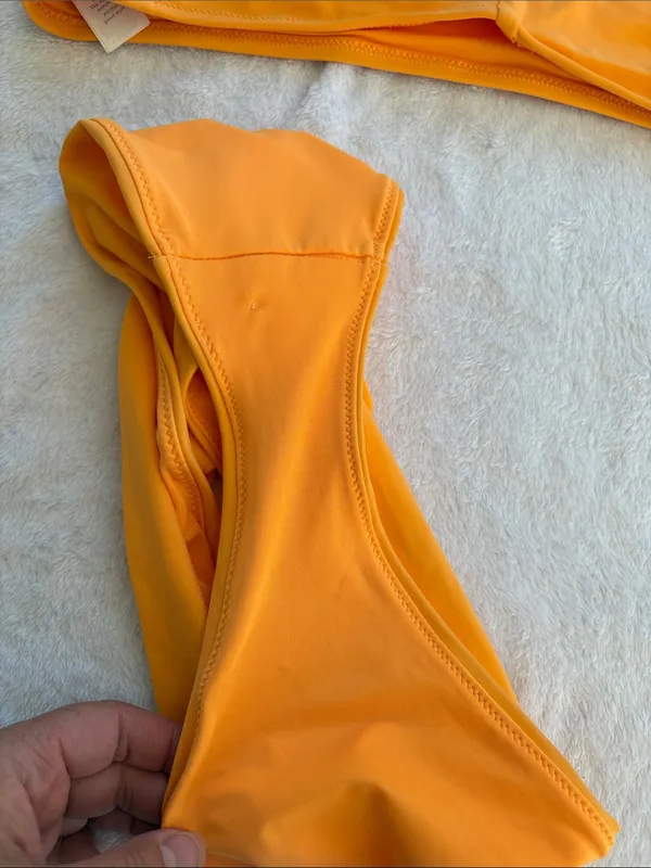 Aerie size large High-Waist Halter Bikini Set - Bright Orange - Image 6