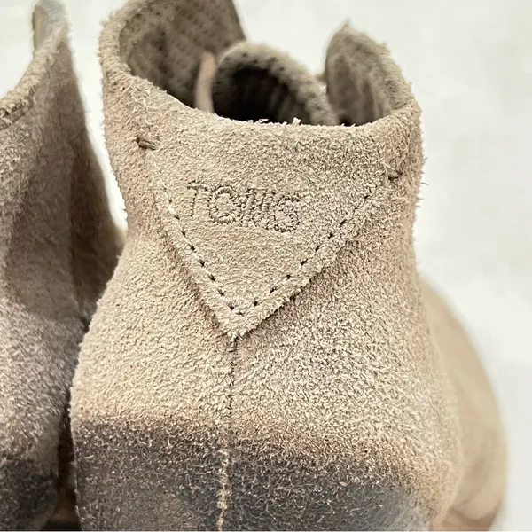 Toms Tan Lunata Suede Lace-Up Heeled Booties Size 7 - Image 8