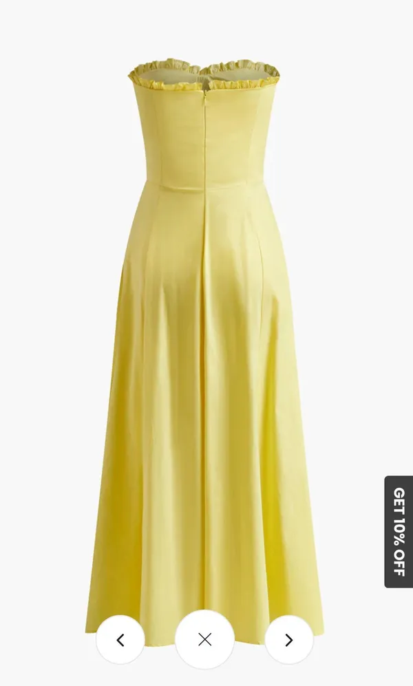 Commence Strapless Dress In Red - Image 3