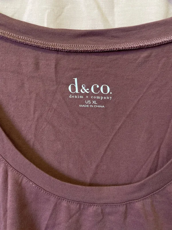 Denim & Co. Short Sleeve Scoop Neck Trapeze Top A214615 Size XL - Image 2