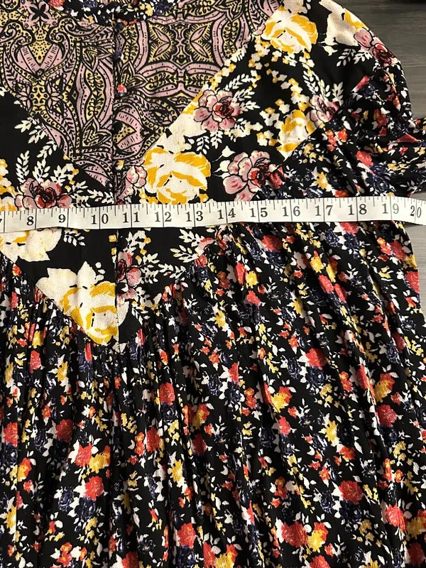 Free People Wildflower Fields Tunic Size Small Flowy Relaxed Fit Multicolor - Image 11