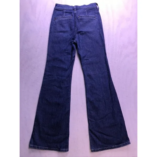 J.Crew 96 Flare Jeans Womens 24 Blue New High Rise Patch Pocket RE-96-IDG‎ - Image 10