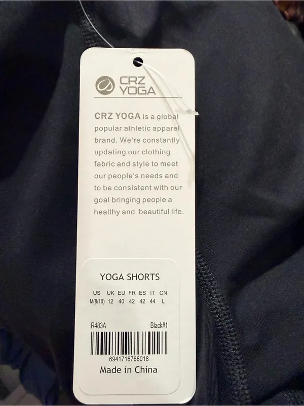 CRZ YOGA Butter Luxe High Waisted Biker Shorts Medium black - Image 9