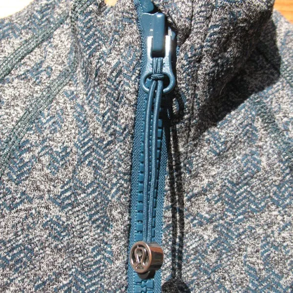 Lululemon Define Jacket Brushed Alberta Lake Teal Rose Herringbone Sz 2 - Image 7