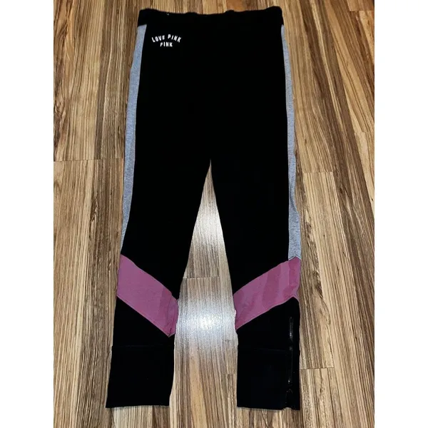 Victoria's Secret Pink Love Colorblock Zip‎ Ankles Campus Yoga Legging M Medium - Image 7