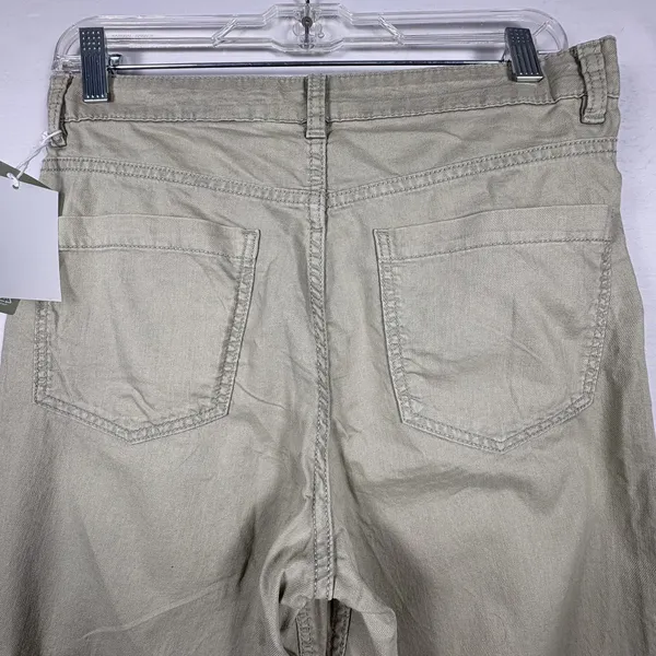 H&M Women khaki Wide‎ Leg High Rise Pants casual vacation lounging 4 NWT - Image 6
