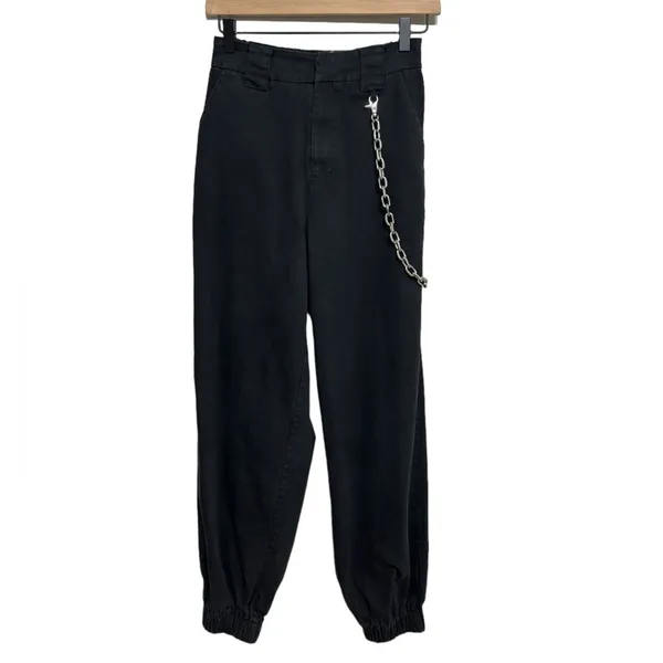 I.AM.GIA Cobain Chain Cargo Joggers Indie Grunge in Black - Size XS - Image 4