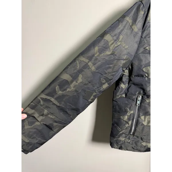 Juicy Couture Camo Puffer Moto Jacket Green Camouflage M NWT Y2K Streetwear‎ - Image 3