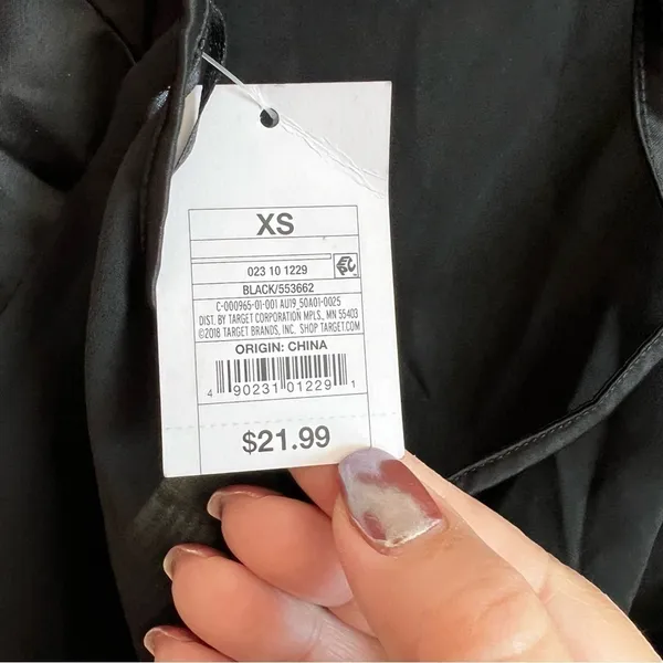 NWT Auden Black Sheer Chemise Tank‎ Top - Image 7