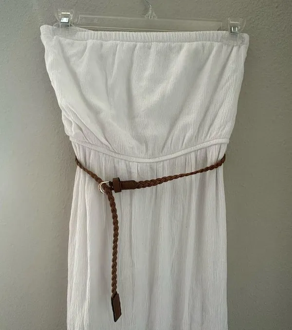 White lace strapless maxi dress Size M - Image 5