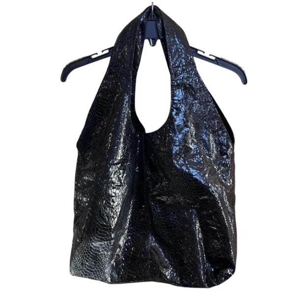 Snakeskin Hobo Bag Shoulder Bag Designer‎ Style Tote Large - Image 2