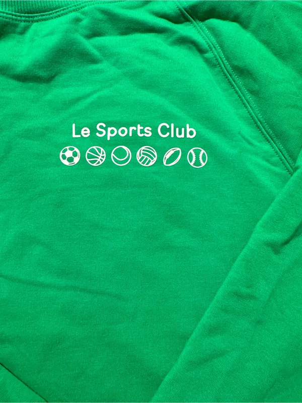 all in motion Green 'Le Sports Club' Crewneck Cropped Sweatshirt - Image 2