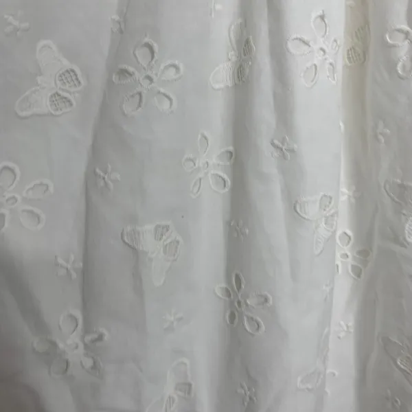 For Love & Lemons Weston Mini Dress in White Eyelet Womens Large - Image 7