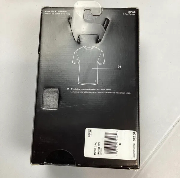 Jordan Flight Cotton Stretch Men’s Crew Neck Undershirt Size Medium 2 Pack NEW! Retail $42.50 - Image 5