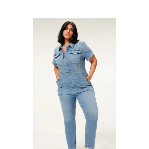 Good American Fit for Success Jumpsuit‎ in Blue274 Womens Size 1 / US M - Image 5