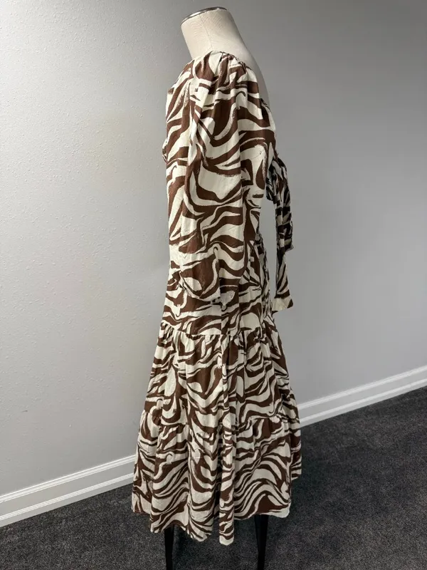 *NEW* Karlie Poplin Smocked Zebra Dress - Image 5