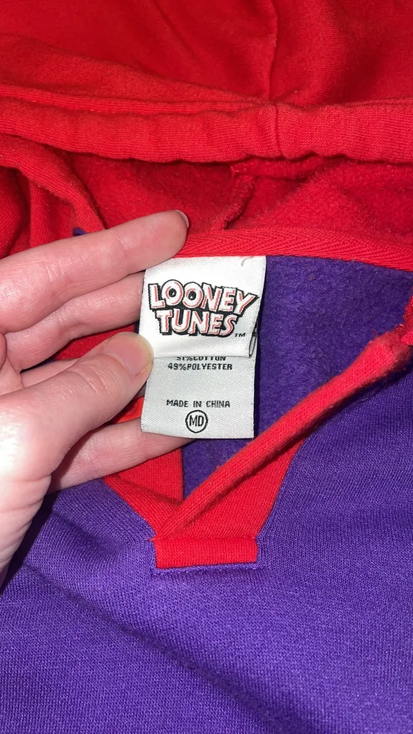Looney tunes purple graphic hoodie - Image 2
