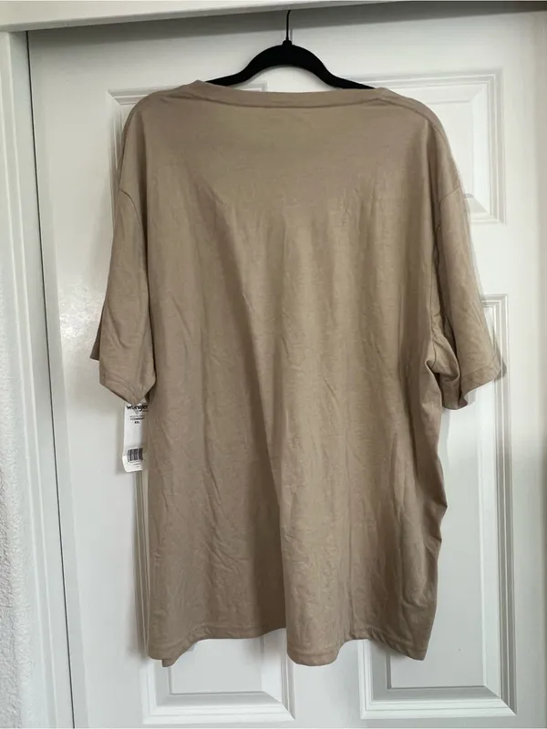 Wrangler Tan Graphic Logo T-Shirt - Image 4